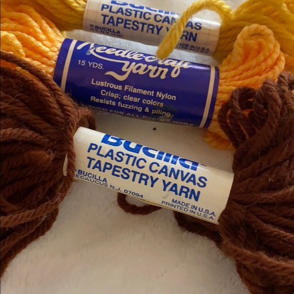 🆑 [4/$20] Vintage Autumn Yarn bundle Yellow Brown - Picture 3 of 3